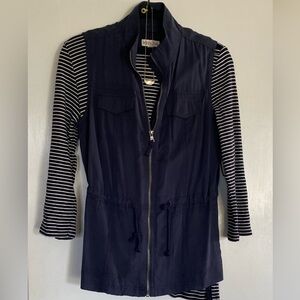 Navy Zip-Front Utility Vest